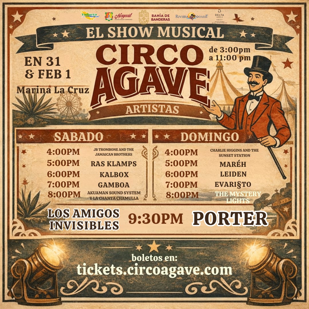 Circo Agave 2026 llegará a la Marina Riviera Nayarit